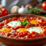 lerne vom küchenchef, wie du in nur 20 minuten leckere ofen-eier in würziger tomatensauce zubereitest – schnell, einfach und köstlich!