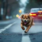 erleben sie eine spannende geschichte, in der ein hund verzweifelt einem auto nachjagt, bis die fahrerin plötzlich bremst und eine unerwartete wendung bringt.